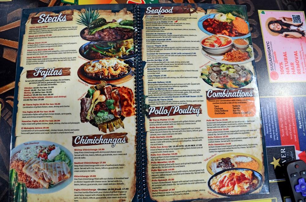 Mi Tierra Menu